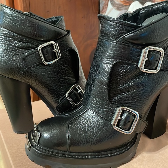 MiuMiu Leather Ankle Boots - Picture 5 of 15